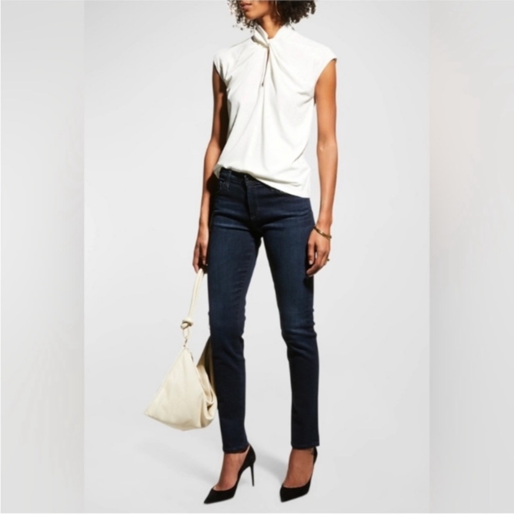 AG Jeans Prima Mid-Rise Stretch Cigarette Jeans in dark wash 29R